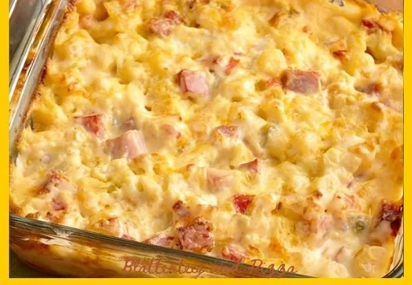 Cremiger Kartoffelauflauf mit Schinken