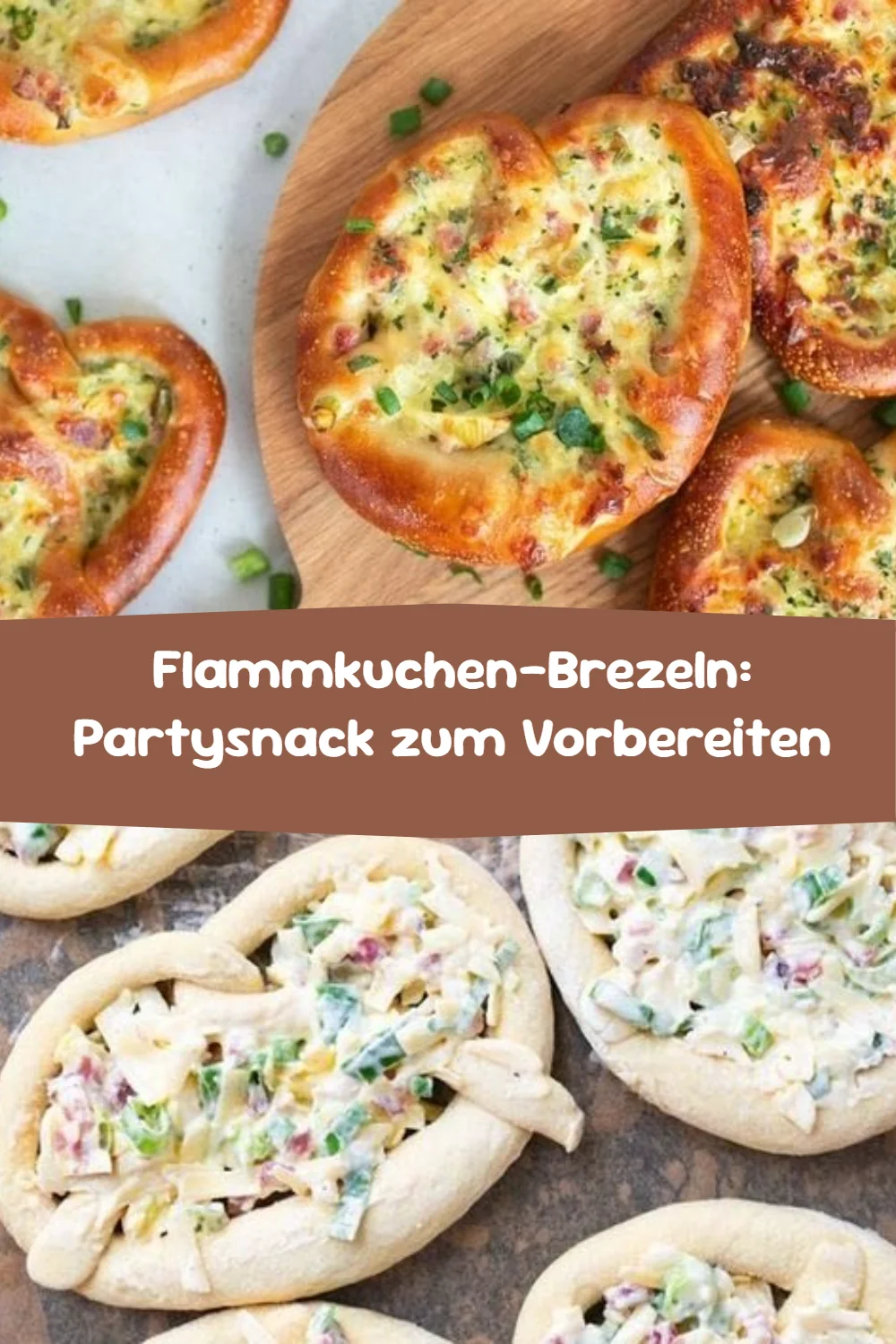 Flammkuchen-Brezeln: Partysnack zum Vorbereiten