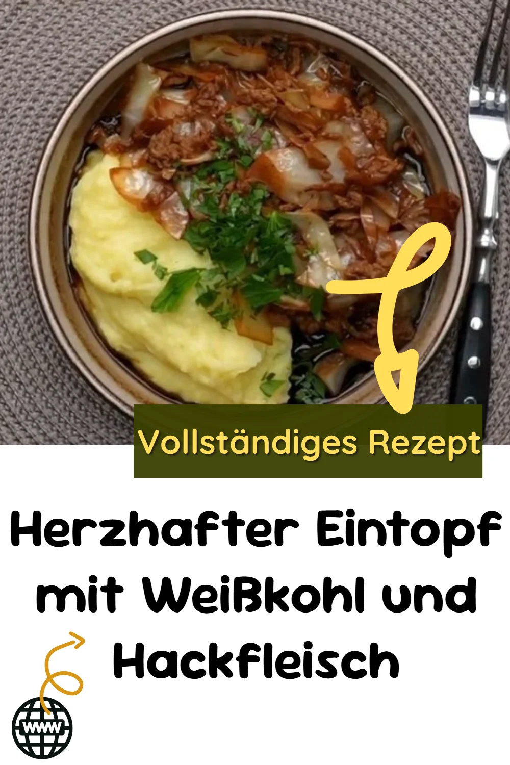 Herzhafter Eintopf mit Weißkohl und Hackfleisch