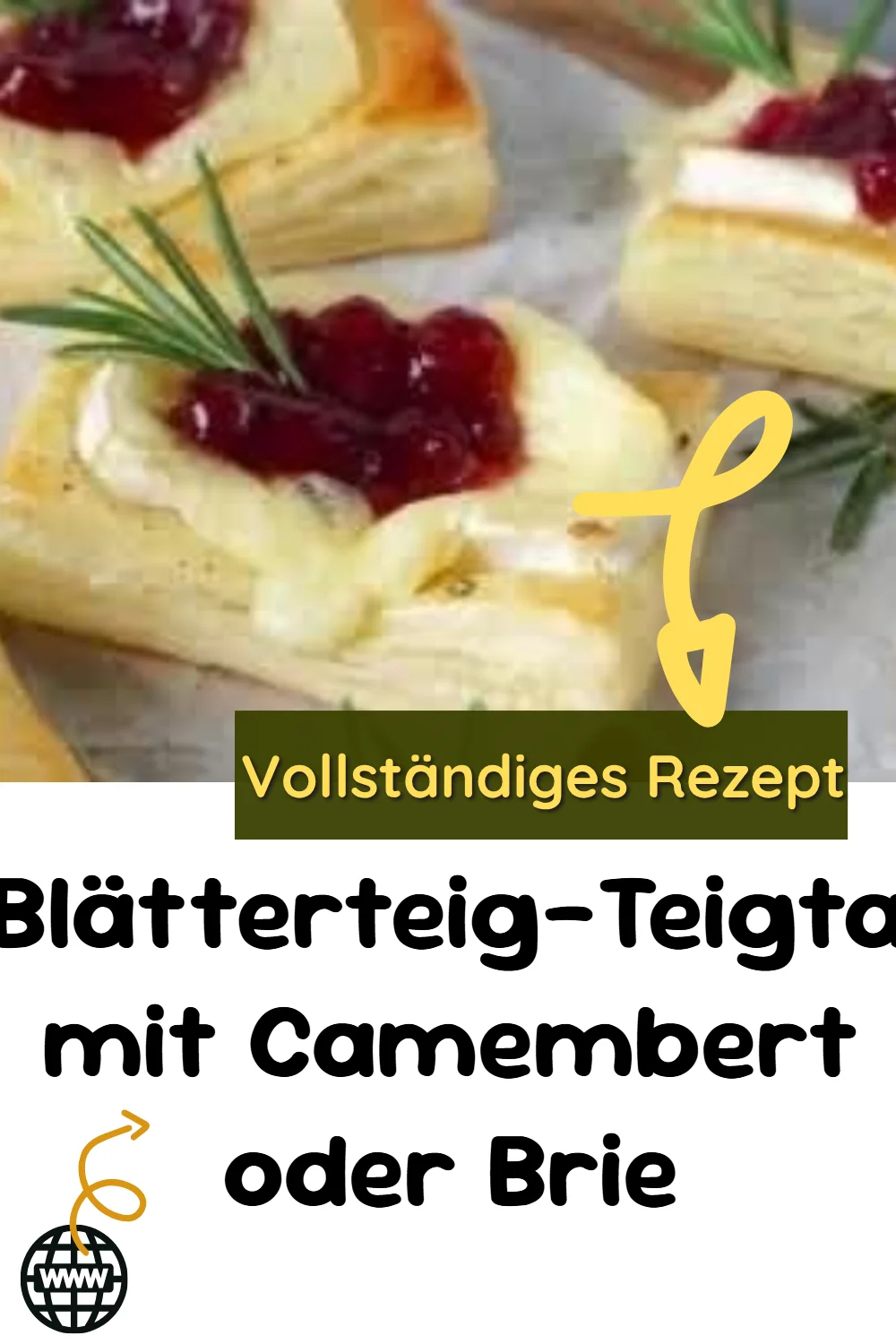 Käse-Blätterteig-Teigtaschen mit Camembert oder Brie