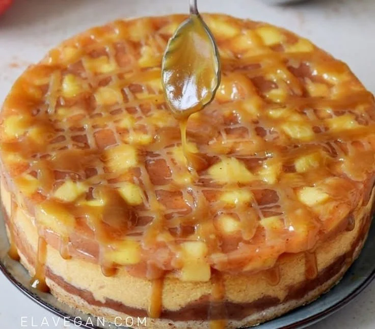 Karamell-Apfel-Käsekuchen