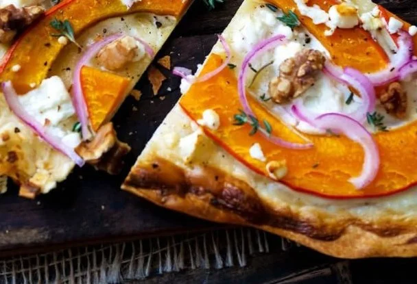 Kürbis-Flammkuchen