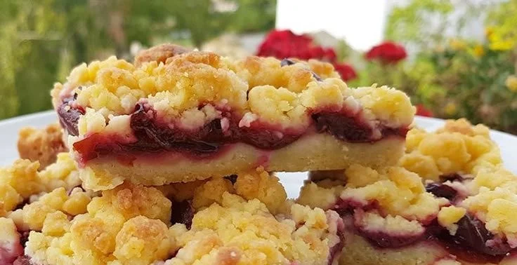 Saftiger Pflaumenkuchen mit frischen Pflaumen aus dem Garten