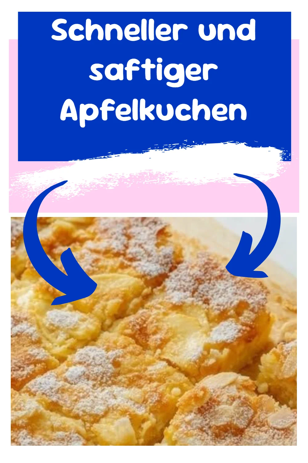 Schneller und saftiger Apfelkuchen