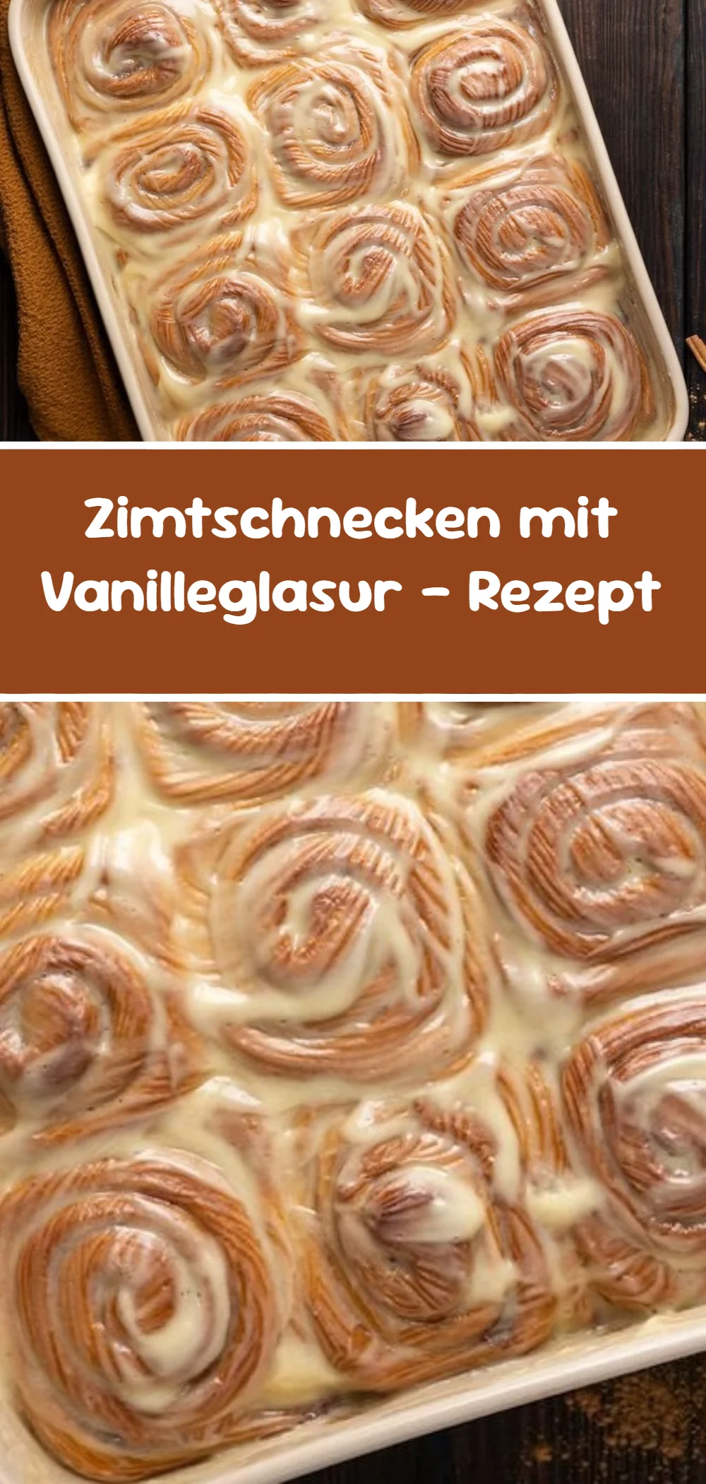 Zimtschnecken mit Vanilleglasur – Rezept