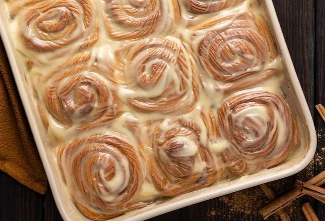 Zimtschnecken mit Vanilleglasur