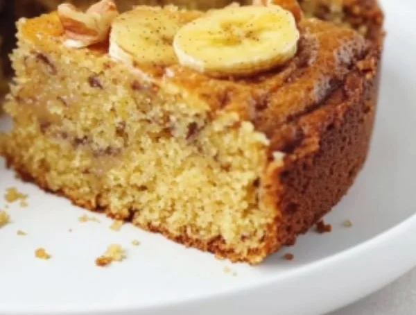 Zuckerfreier Bananen-Nuss-Haferflocken-Kuchen