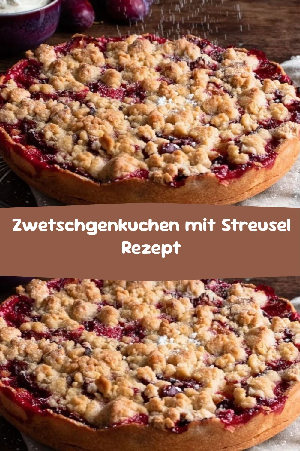 Zwetschgenkuchen mit Streusel Rezept